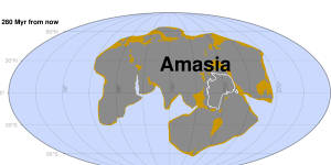One interpretation of Amasia is another possible supercontinent that could be more hospitable than Pangea Ultima.