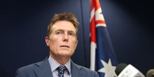 Attorney-General Christian Porter at a March 3 press conference.