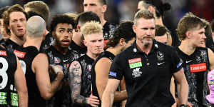 Nathan Buckley’s Magpies were outplayed by the Bombers in the annual Anzac Day blockbuster.