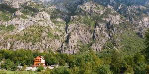 Remote shelter in the Valbona Valley.