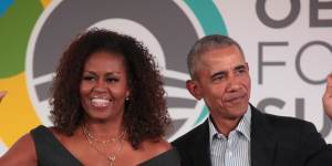 Former US President Barack Obama and his wife Michelle.