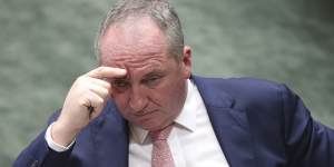 Deputy Prime Minister Barnaby Joyce,who returned to the Nationals’ leadership this week.