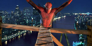Tobey Maguire stars as Spider-Man in the title role in the new action adventure film.
