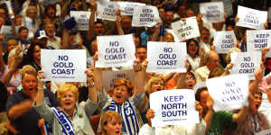 The 2007 protest movement that Sonja Hood joined when the AFL tried to ship the financially vulnerable Kangaroos off to the Gold Coast.