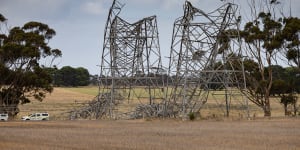 Transmission lines wrecked by last week’s wild weather.