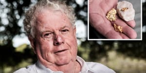 Dogged pursuit:Brian Locke believes billions of dollars worth of gold is buried in the countryside near Orange,NSW. 