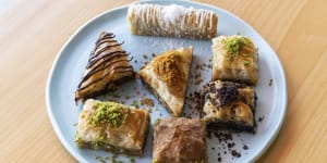 Assorted baklava pastries with traditional and original flavours.