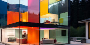 Colourful box in the Alps:AI architecture by Neil Leach. Instagram @neilleach14