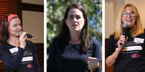 North Shore MP Felicity Wilson (centre) is a target of the North Sydney’s Independent group,which is backing Helen Conway.