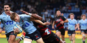 Will Harrison in action for the Tahs. 