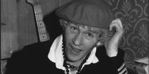 Ian Burns aka Captain Sensible at home in the early 1980s.
