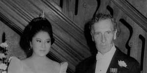 Among the guests at the 1973 Opera House Ball at Fairwater was Imelda Marcos,wife of Philippines president Ferdinand,pictured with Sir Warwick.