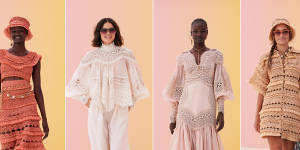 Handmade’s tale ... looks from Zimmermann’s resort collection.