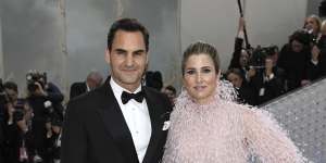Roger Federer and Mirka Federer at the Met Gala.