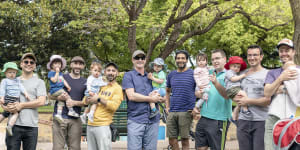 Caring for babies is a walk in the park for these Perth dads