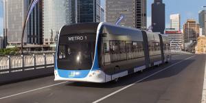 The Brisbane Metro vehicles will have three carriages and be fully electric.
