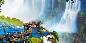 The Iguazu Falls are a crowd magnet.