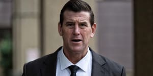 Ben Roberts Smith enters the Federal Court during his defamation trial