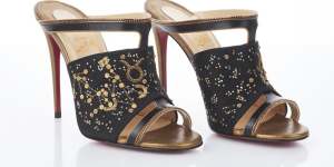 Christian Louboutin “Taurus Mule” with embroidered celestial details sold for $450.