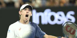 Alex de Minaur beat Alex Michelsen to advance to the quarter-finals of the Australian Open for the first time,where he will play Jannik Sinner.