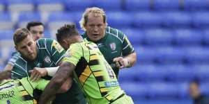 Dave Porecki in action for London Irish in 2017. 