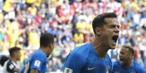 Coutinho,Neymar strike late to eliminate Costa Rica