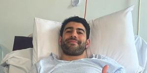 Petracca posted this image to social media during his stay in hospital.