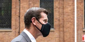 Ben Roberts-Smith outside the Federal Court in Sydney on Monday.