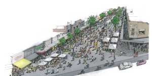 An artist's impression of the Acland Street transformation. 
