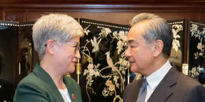 Foreign Affairs Minister Penny Wong met with China’s top diplomat,Wang Yi,during an ASEAN summit in Jakarta this month.