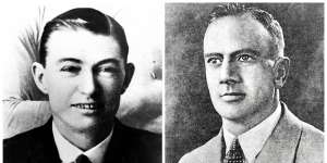 Shark-arm case:Murder victim James Smith (left) and one of the suspects Reginald Holmes.