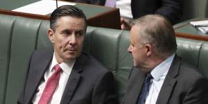 Labor MP Mark Butler and Opposition Leader Anthony Albanese.