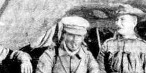 Bushveldt Carbineer officers,including from left:Lieut. Handcock,Lieut. Morant,Lieut. Johnson,Captain Hunt,Captain Taylor and Lieut. Picton. From Sydney Mail of April 12,1902