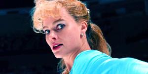 Margot Robbie as ice skater Tonya Harding in I,Tonya,for which she was Oscar-nominated as best actress.