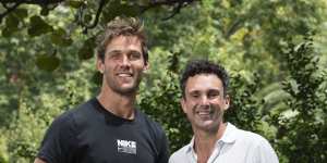 Matt de Boer with Ed Cowan. Athletic Ventures now boasts more than 100 athlete investors,including Australian of the Year and tennis player Dylan Alcott,and Australian cricket captain Pat Cummins. 