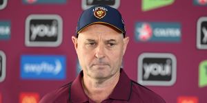 Brisbane Lions football manager Danny Daly talks to the media about the club’s winless start to 2024 and the off-season issues that have now been aired in public.