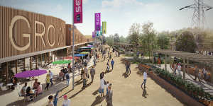 An artist’s render of Brimbank City Council’s proposal for the development of Sunshine Energy Park.