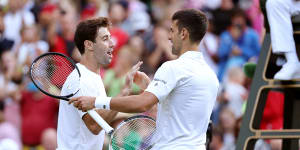 Jordan Thompson faced tennis legend Novak Djokovic at Wimbledon.