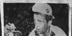 Britain’s Tommy Simpson before he collapsed and died on the slopes on Mont Ventoux in 1967.