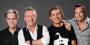 Cold Chisel in 2018:(From left) Don Walker,Jimmy Barnes,Ian Moss and Phil Small. “The Chisels are never apart. We’re as close as brothers.”