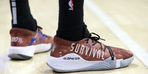 Patty Mills wears'survival'and'invasion'shoes in Spurs'NBA clash