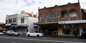 The Mosman strip that Woolworths is targeting for a mixed use development.