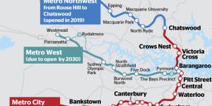 The Berejiklian government has decided against building a train station at Rydalmere,east of Parramatta,as part of its ambitious $20 billion-plus metro line along Sydney's spine,but left open the possibility of constructing one at Pyrmont in the inner city.