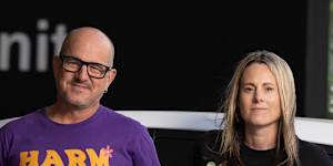 Ballarat Community Health clinical lead Mel Lishman (right) and peer support worker Dean Seabrook work in drug and alcohol services in the region. 