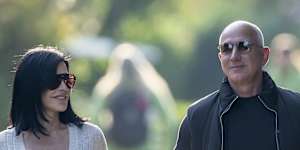 Jeff Bezos with fiancée Lauren Sanchez.