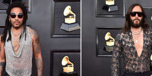 Are you going to go their way? Lenny Kravitz (57) and Jared Leto (50) bring sex to seniors dressing at the Grammys.