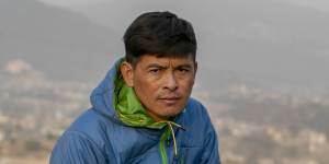 Pasang Rinzee Sherpa,33,in Kathmandu,Nepal,last week.