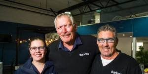 Canberra party hire business Barlens won a national award. Celebrating on Friday[from left]:Mirjam Kern,Luke Warrener,Kieran Johnson.