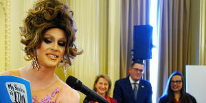 In May,a number of drag queens were invited to present drag story time at Victoria’s Parliament House.