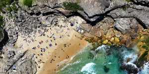 Mackenzies Bay,between Tamarama and Bondi,has had sand this summer for the first time in years.